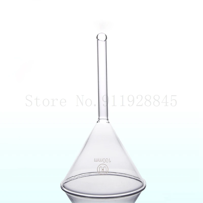 Imagem -03 - Todos os Tamanhos 40 mm a 150 mm Laboratório Triângulo Funil de Vidro Thicked Borosilicate Funil de Vidro Equipamento de Laboratório