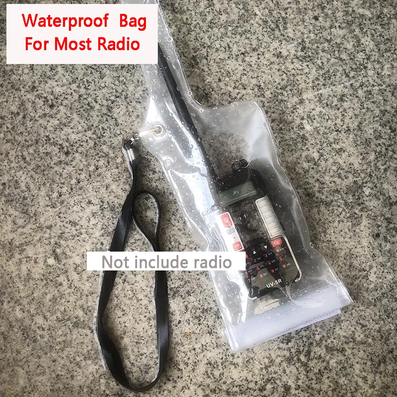 

Universal Walkie Talkie Waterproof Bag Transparent Velcro Sealing Strip Dustproof Case For Two Way Radio Protect Cover