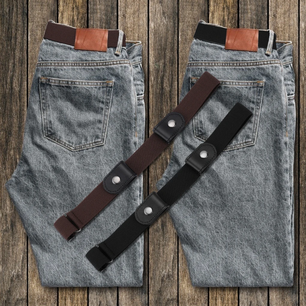 Cinto invisível elástico tecido traceless cinto unisex moda jean belt dropshipping