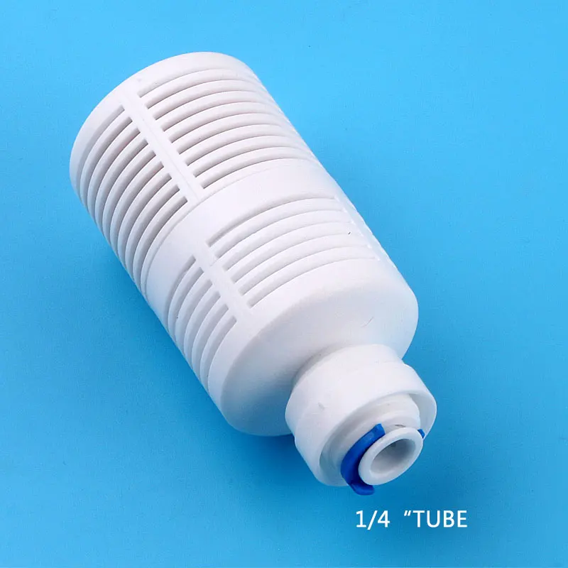 1/4 "InterceptorกรองWhithร่วมอย่างรวดเร็วROเครื่องกรองน้ำกรองหัวดูดของปั๊มกรอง1/4" ท่อ