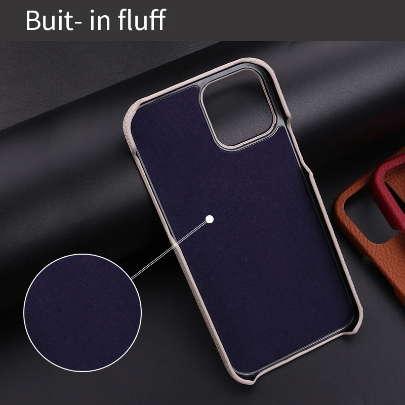 Personalized Pebble Grain Leather Phone Case Initial Name DIY iPhone 11 12 13 14 15Pro XR XS Max