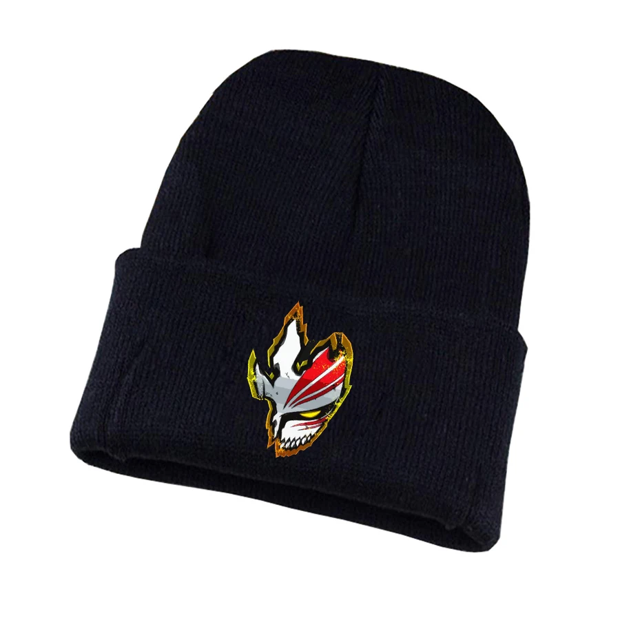 Winter warm hat anime BLEACH Knitted hat hat Unisex Print Cotton hat teenagers winter Knitted Cap Beanies Cap