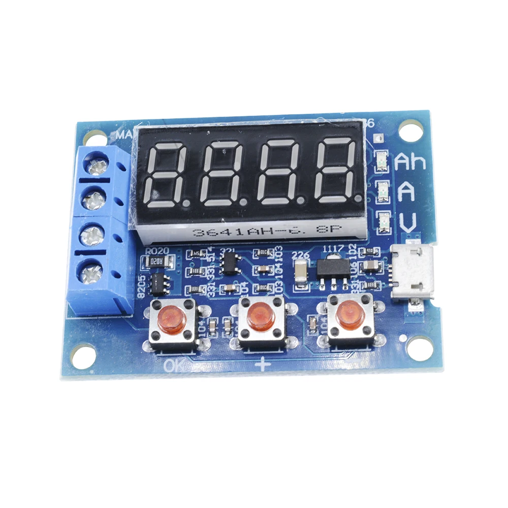 ZB2L3 18650 Battery Tester LED Digital Display Lithium Battery Power Supply Test Resistance Lead-acid Capacity Discharge Meter