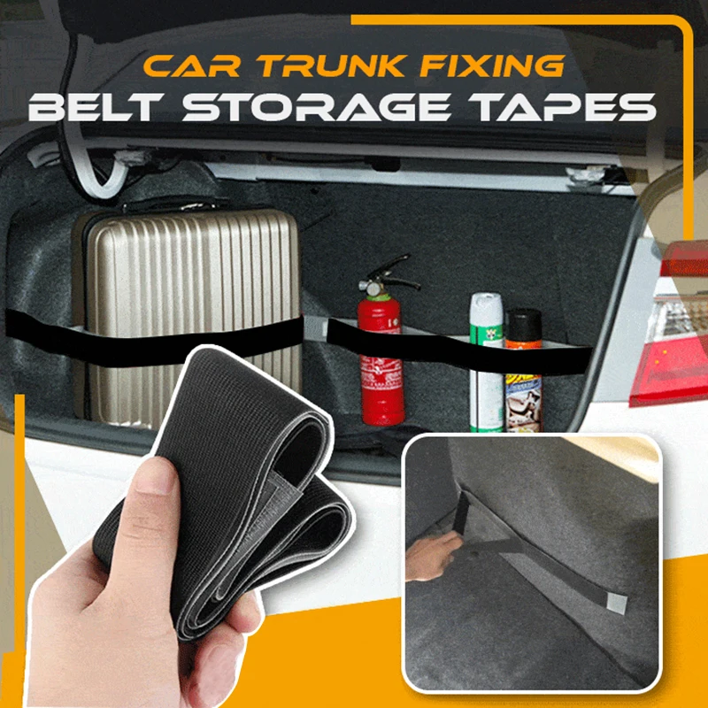 

Car Trunk Fixing Belt Storage Tapes Car Trunk Stowing Organizer Strap Fixed Elastic Bandage Magic Sticker Band BIN