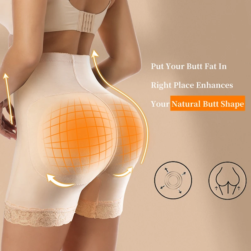 Women Padded Push Up Panties Butt Lifter Shapers Fake Ass Buttocks Hip Pads Invisible Body Shaper Briefs Slimming Underwear