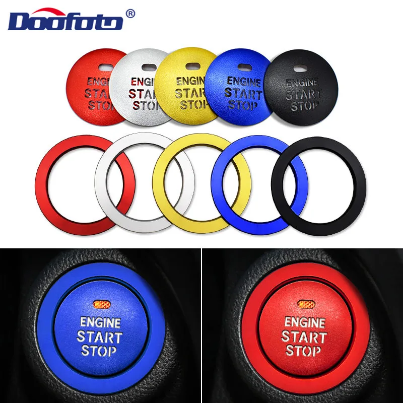 New Car Start Stop Engine Ignition Push Button Ring Styling Accessories Cover For Subaru Forester Outback For Lexus For Toyota