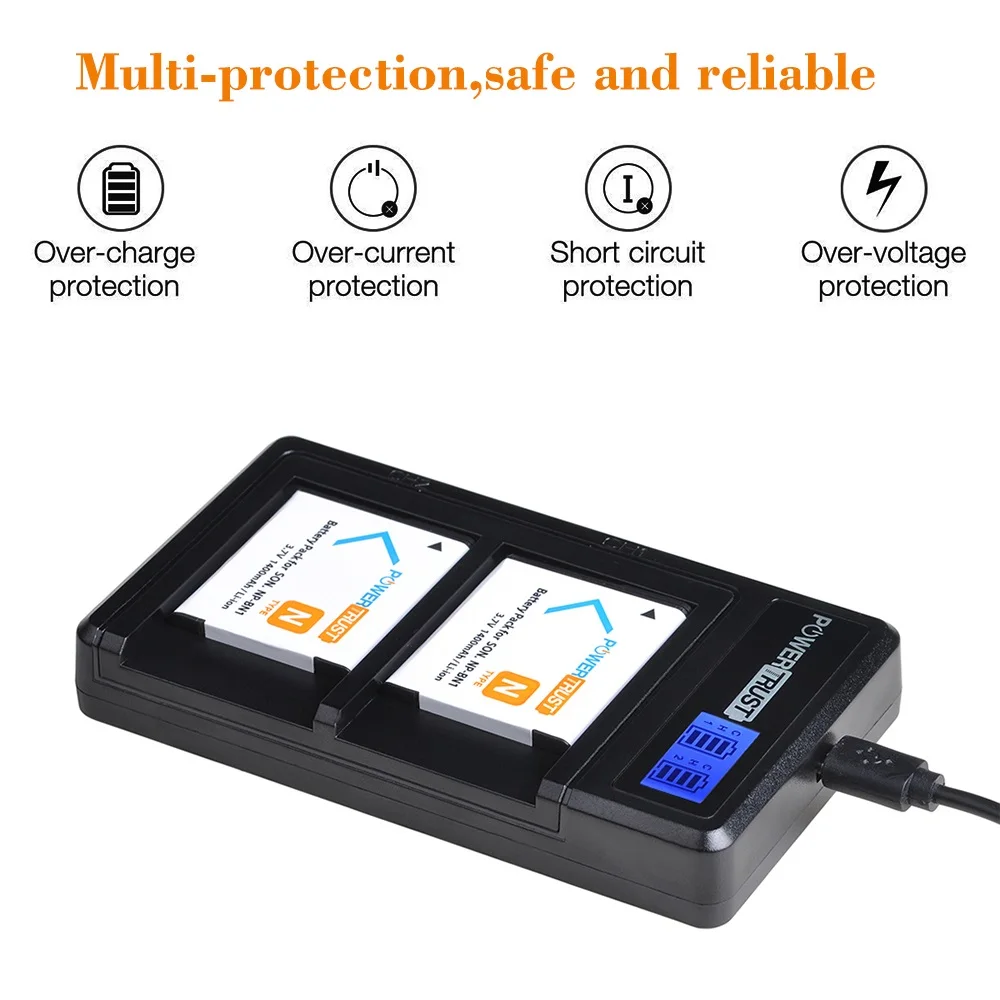 POWERTRUST-Batería de NP-BN1 para ordenador portátil, pila para Sony cyber-shot DSC-QX30, TX66, TX100V, TX200V, W310, W320, W330, W350, W530, W515PS, W570, W650, W800, W830
