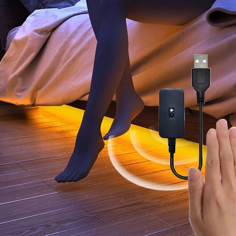 0.5M-5M LED Strip Light 5V USB Smart Hand Scan Sensor Light Strip 2835 Infrared Light Strip For Room Decor Christmas Holiday