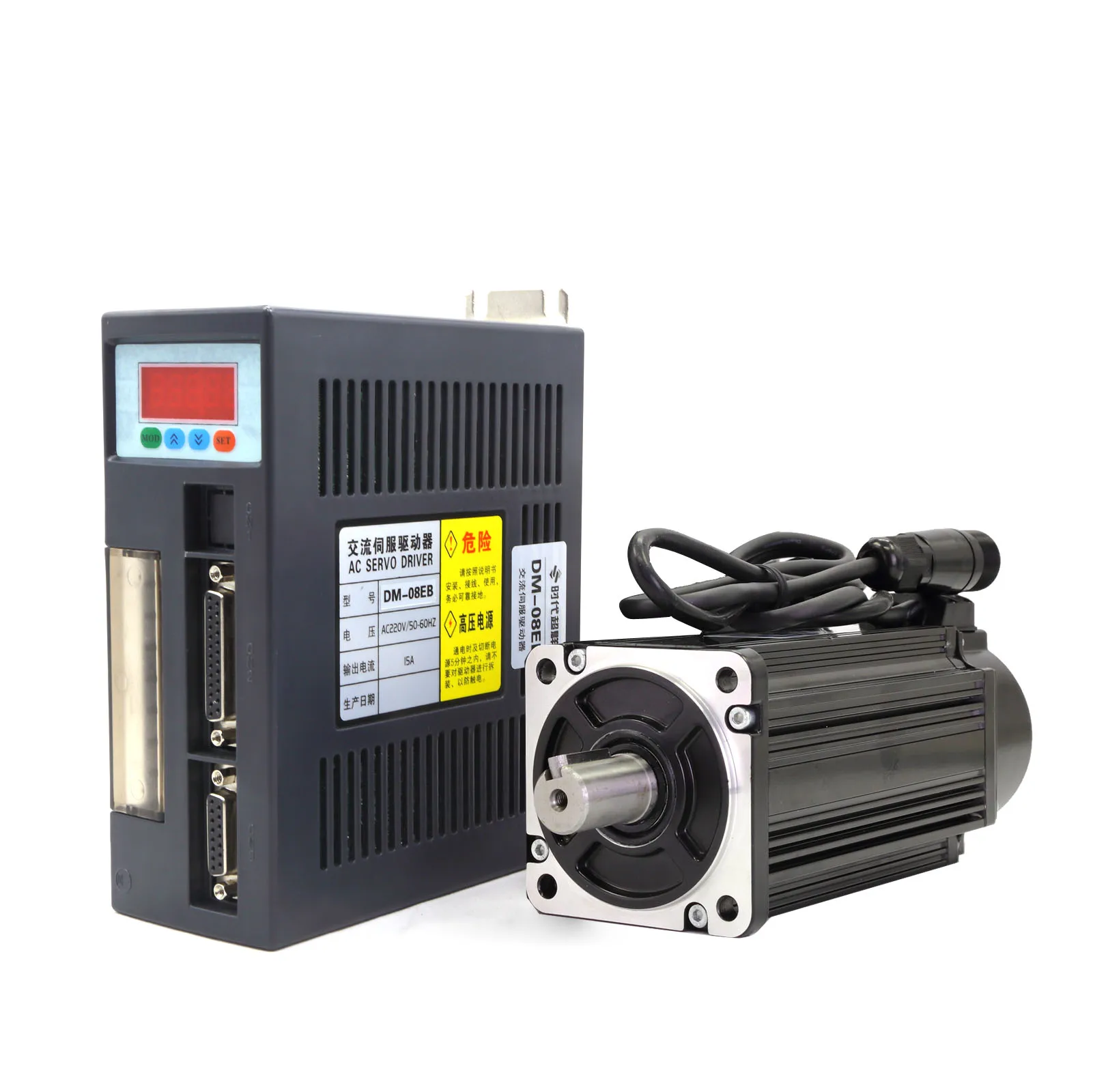 90ST AC servo motor 90ST-M04025 220V 730W 750W 1KW with AASD 20A controller for CNC  Engraver And Cutting