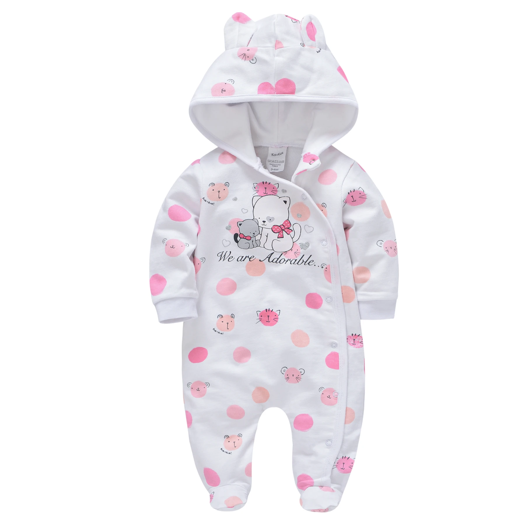 

2021 Spring Baby Girls Romper Cotton Hooded Onesies Toddler Baby Boys Clothes Newborn Baby Jumpsuit Infant Boy Coveralls