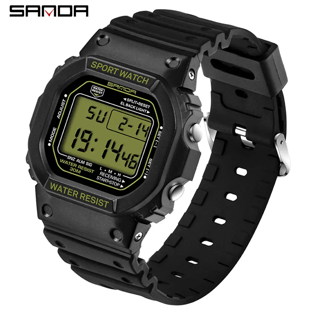 

SANDA Sports Watch Men And Women Couple Waterproof Military Watch Vibration Fashion Analog Quartz Electronic Watch