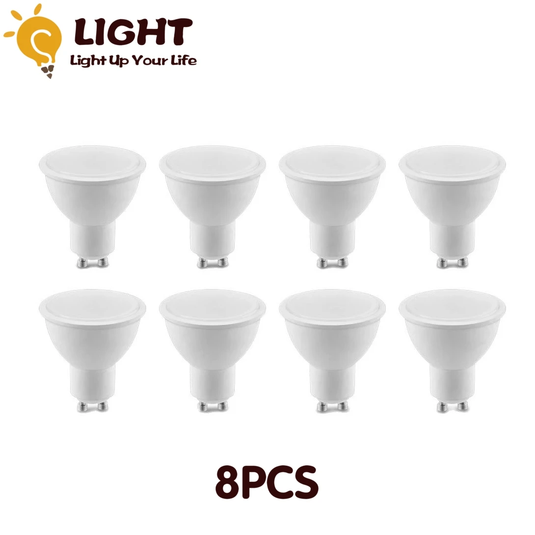 On sale! 8Pcs/Lot Hot Size LED Spotlight GU10 5W Spot Lighting 220V-240V Indoor Bulb Lamp 3000k/6000k Home Decoration Bombillas