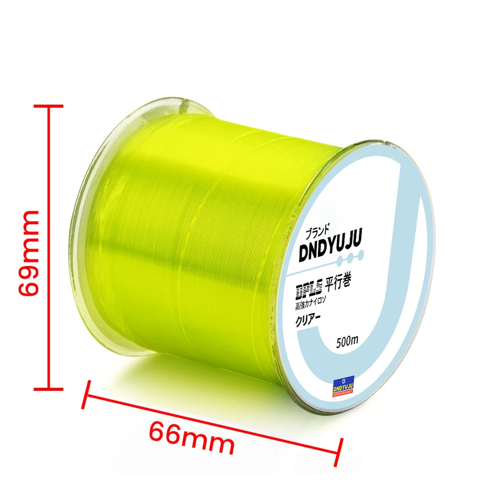 DNDYUJU 500m Super Strong Nylon Fishing Line High Quality Monofilament Abrasion Japan Fishing Line 2-35LB Fluorocarbon sinking