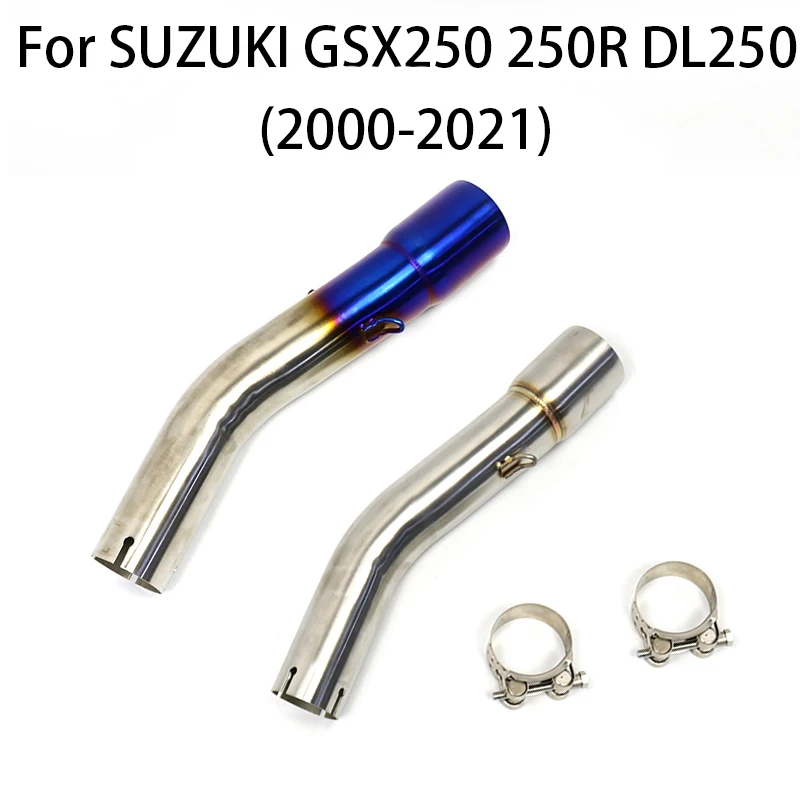 Dla SUZUKI GSX250R GSX 250R GSX250 Gsx 250 DL250 2000-2021 motocykl wydechowy środkowa rura łącząca tłumik rura ucieczka