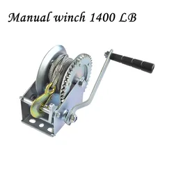 Manual winch 1400 LB winch  of wire rope