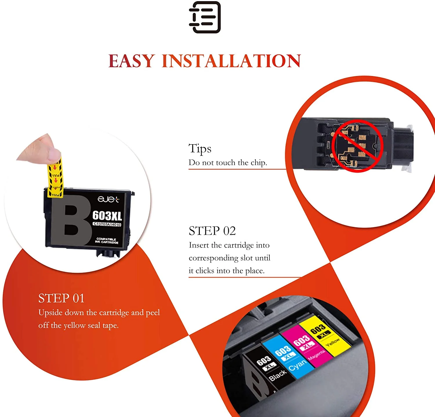 Compatibele Inkt Cartridge Voor Epson603 603XL ForXP-4100 XP-3100 XP-2100 XP-2105 XP-4105 XP-3105 Workforce WF-2830 WF-2850 WF-2835