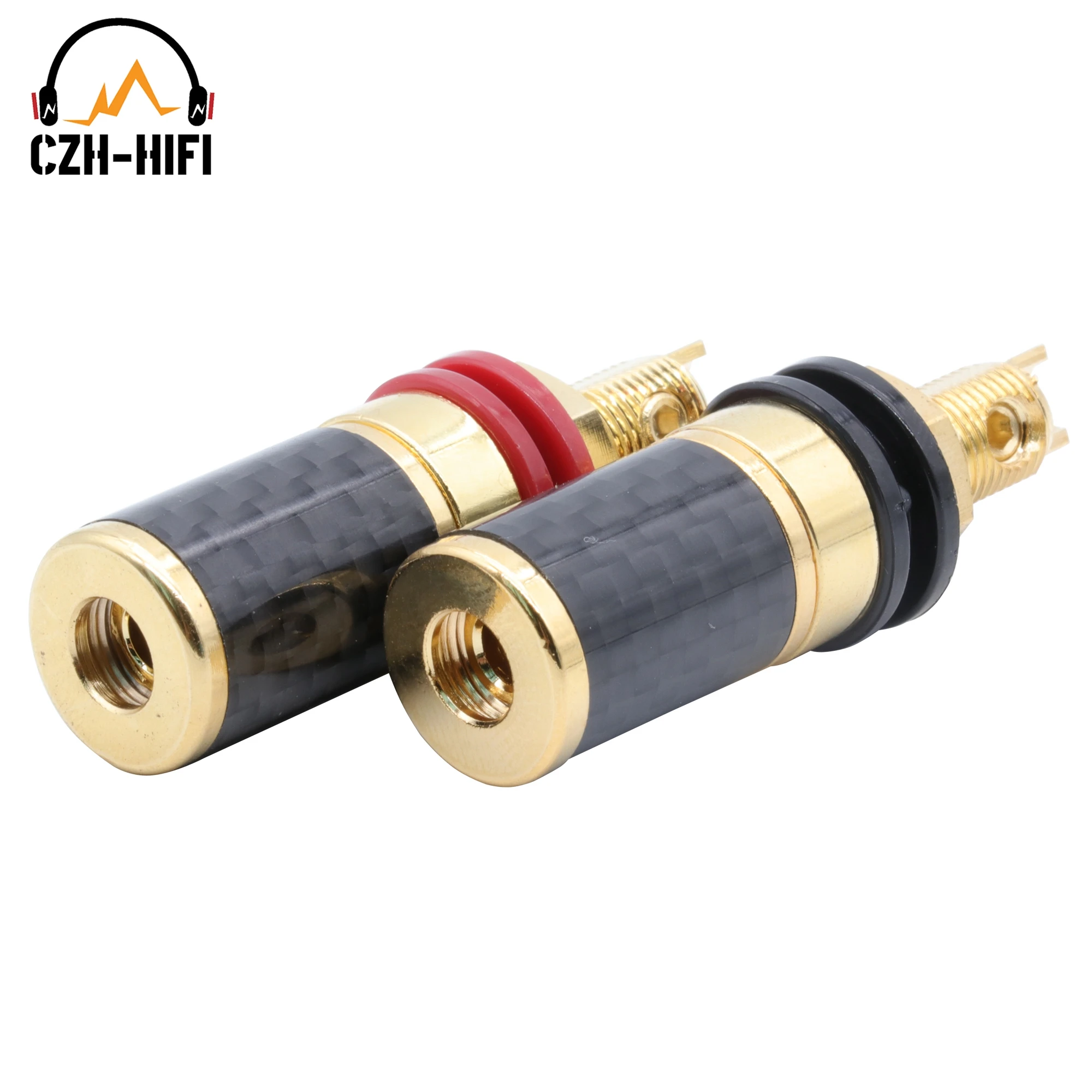 1pc Copper Speaker Terminal Binding Post Audio Amplifier Banana Plug Jack Socket Connector HiFi DIY Gold Plated Rhodium Plated