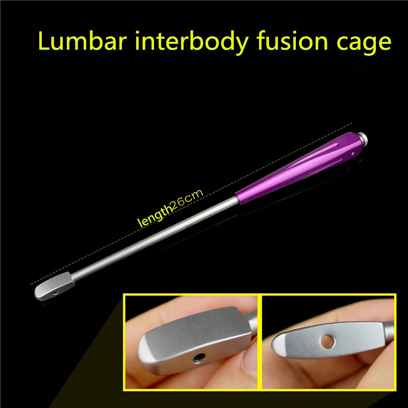 

Orthopedic instrument spine Lumbar membrane rod Vertebral body test membranous rod PEEK fusion cage Implant Between cones Model