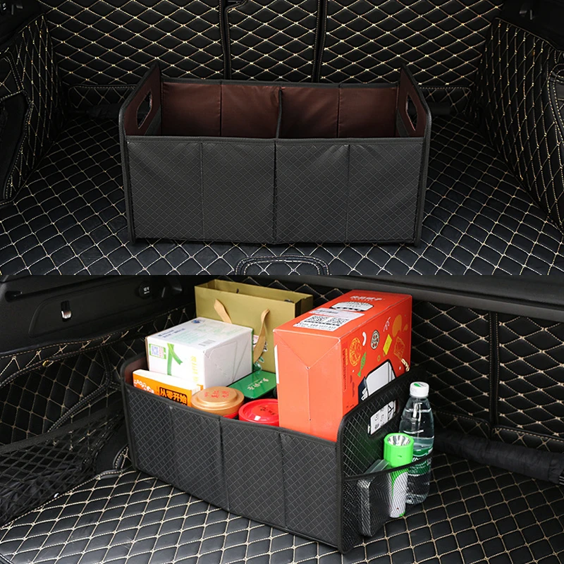 

Universal Car Trunk Organizer Storage Bag Folding Collapsible Compartments Stowing Tidying Box Container Accessories Interior