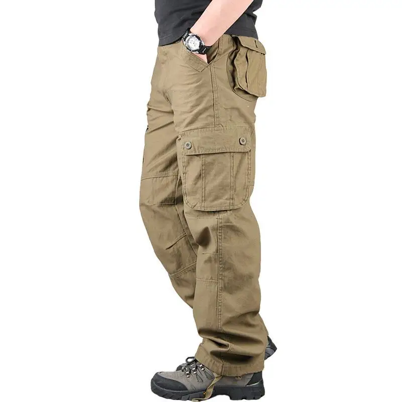 Monos multibolsillos para hombre, pantalones holgados, ropa utilitaria para exteriores, mono camuflado, pantalones Cargo deportivos, pantalones de trabajo