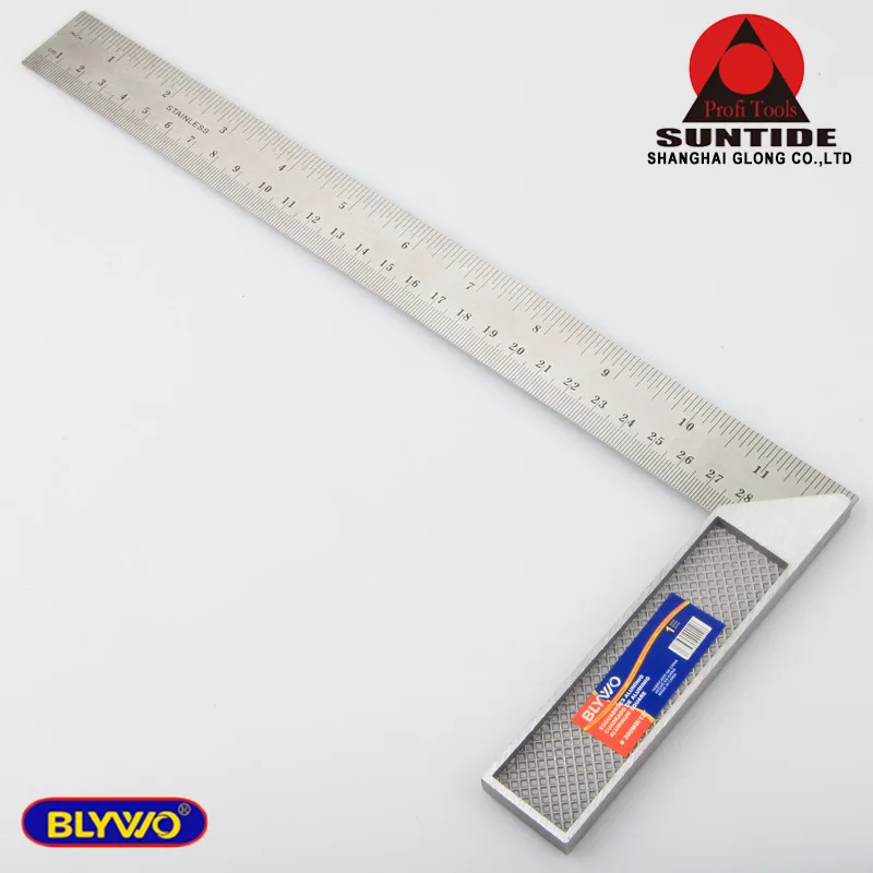 12inch Stainless Steel Right Measuring Ruler Tool 90 degree metric and inch Angle Square Ruler