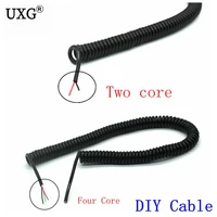 1 Uds DIY línea rizada de resorte usb 2,0 línea usb 4 núcleos cable micro usb mini cable de datos de extensión usb 2m 200cm 5m 7,5 m