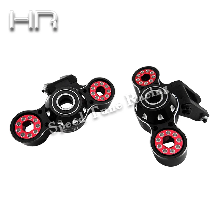 Hot Racing heavy duty aluminum axle carriers (steering knuckles) with carbon fiber steering arms for 1/8 Arrma NERO