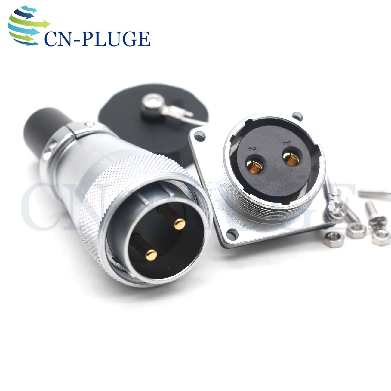 WEIPU WS28 2 Pin 50A Waterproof Connector Square Panel Mount Automotive Connector Industrial Power Connector plug and socket