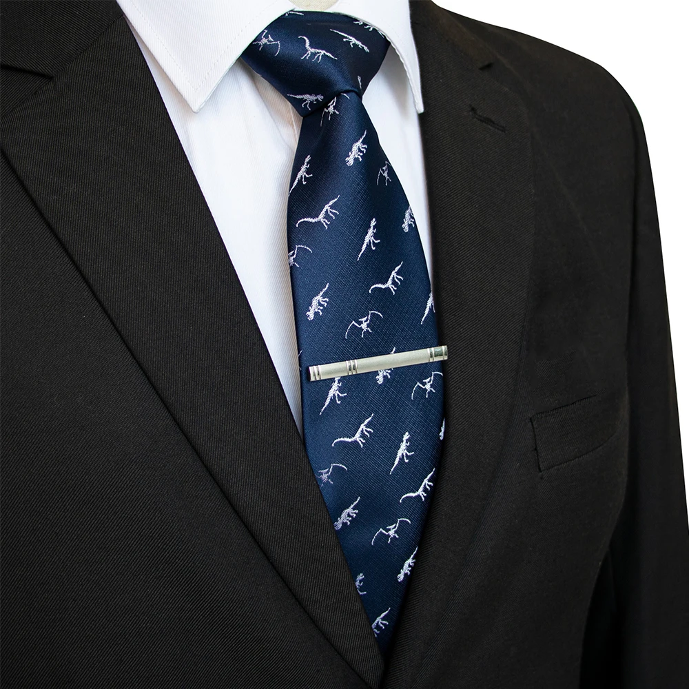 JEMYGINS Krawatte mit Tiermotiv für Herren, Seide, gewebte Krawatte, 8 cm, Cartoon-Dinosaurier, Fuchs, Jacquard, modisch, für Party, Hochzeit, Gravata, Geschenk – Detail 7