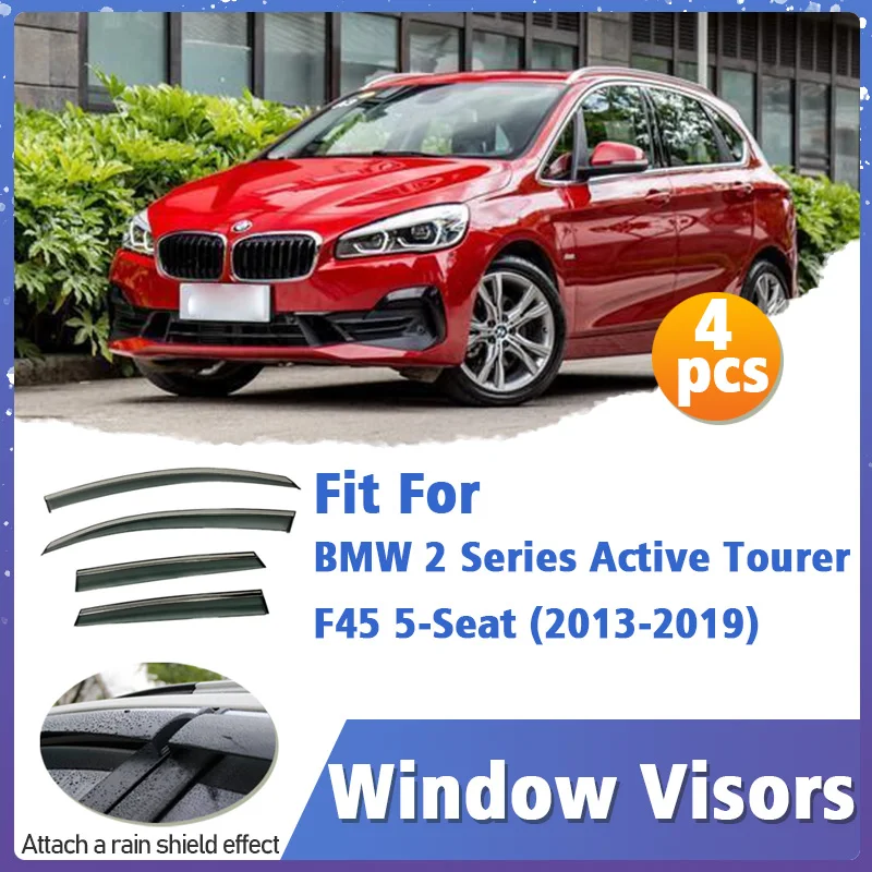 

Window Visors Guard for BMW 2 Series Active Tourer F45 2013-2019 Cover Awnings Shelters Protection Guard Deflector Rain Rhield