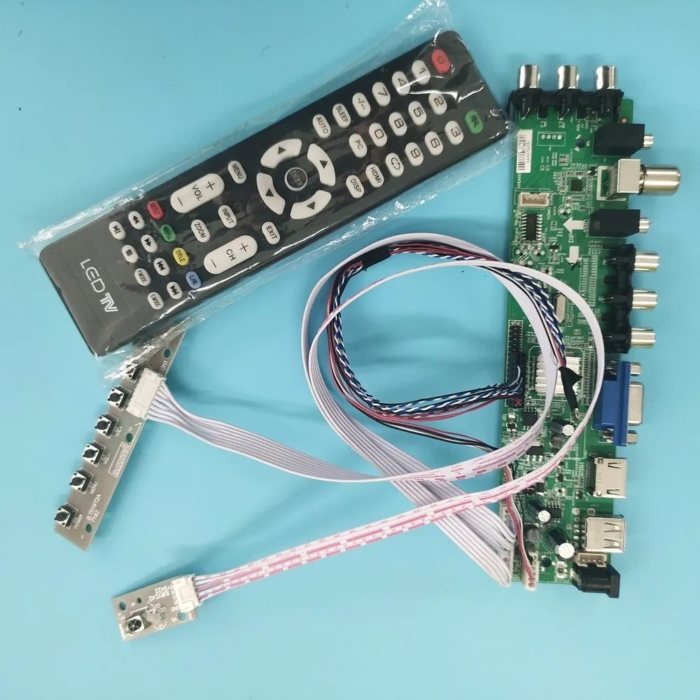 

Kit For N101L6-L05/N101L6-L06 1024X600 40pin DVB-T remote WLED Signal controller board TV LVDS USB AV VGA LED HDMI digital 10.1"