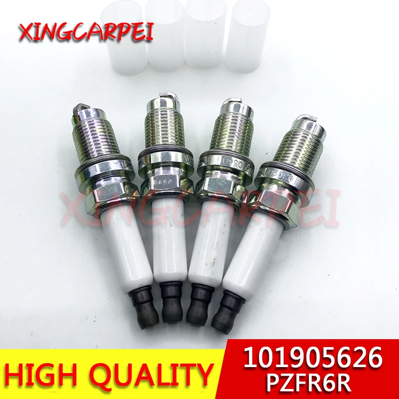 4pcs Iridium Power Spark Plug PZFR6R 101905626 For volkswagen PASSET Golf Bora Touran POLO For Audi A1A3 SKODA Octavia Superb