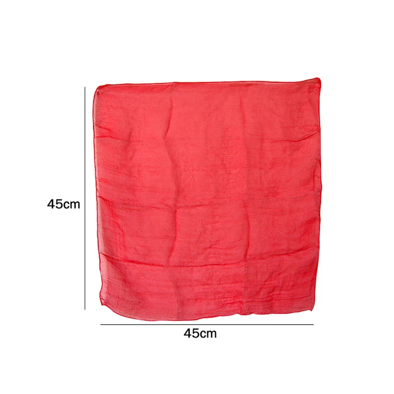 45*45cm Chiffon Scarves Magic Tricks  Silk Changed Color Soft Silk Scarves Stage Magic Prop Stage Handkerchief Outdoor Game Toys