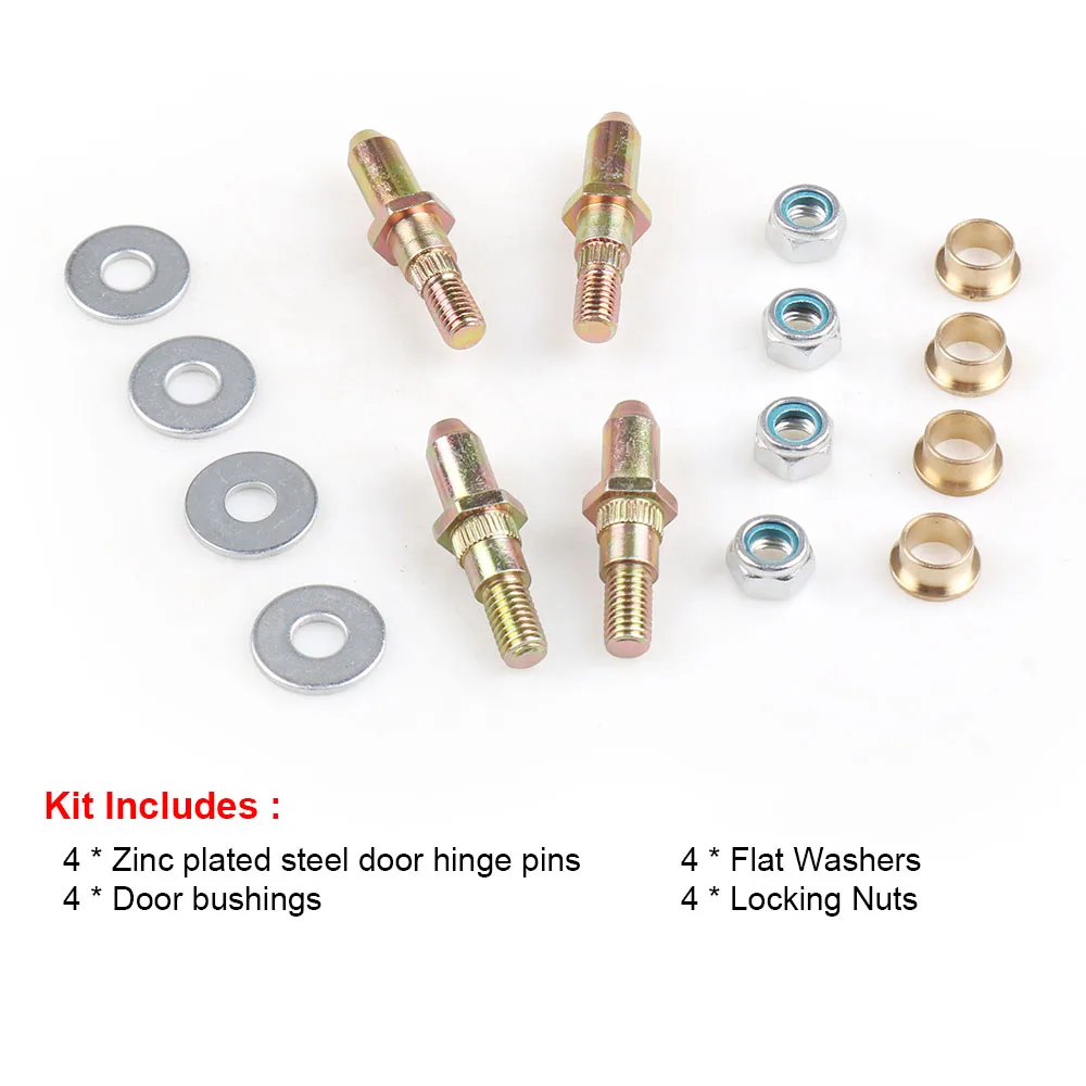 Door Hinge Pins Pin Bushing Kit for Chevy for GMC Fullsize Truck SUV BX101921