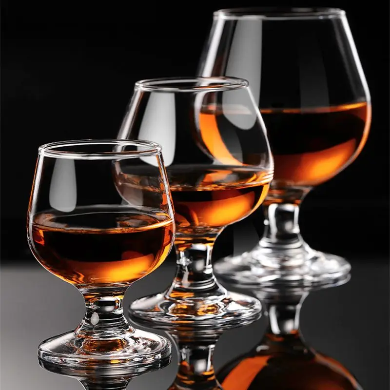 European Brandy Glass Cup, Short Legs, Cognac Whisky Glass, Cocktail Glasses, Drinking Glasses, 6Pcs