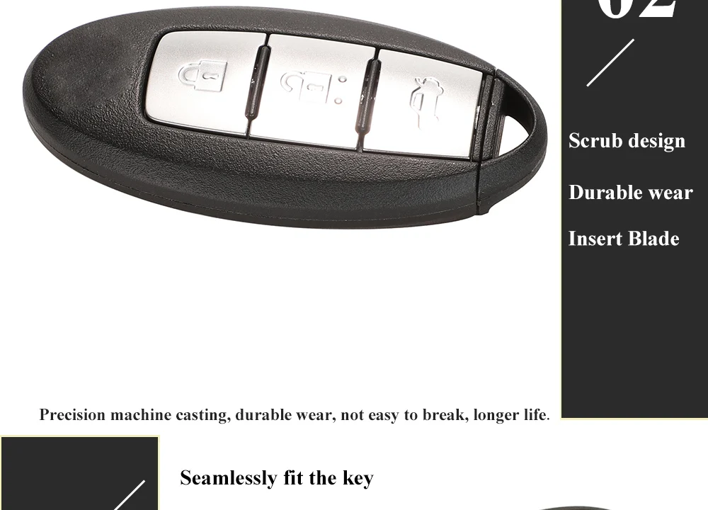 Jingyuqin TWB1G694 3BTN 433MHz ID46 Proximity Keyless Smart-Remote-Key Fob für Nissan Lannia Sentra NV200 Bulebird SYLPHY Versa – Detail 9