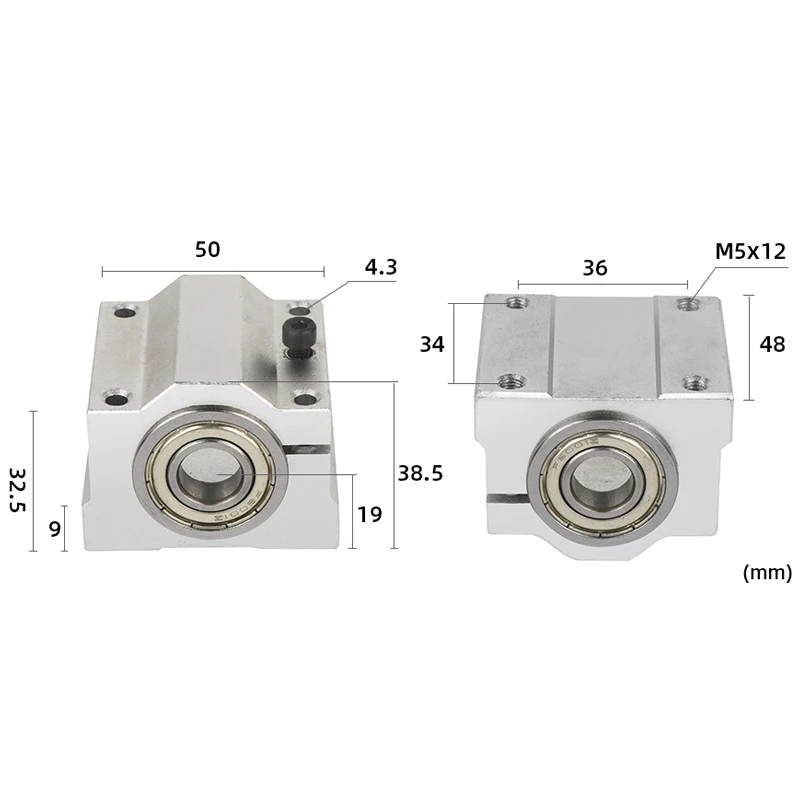 Aluminum Alloy Grinding Tool Mini Table Saw No Power Spindle Assembly High Precision DIY Wood Bearing Housing Cutting Machine