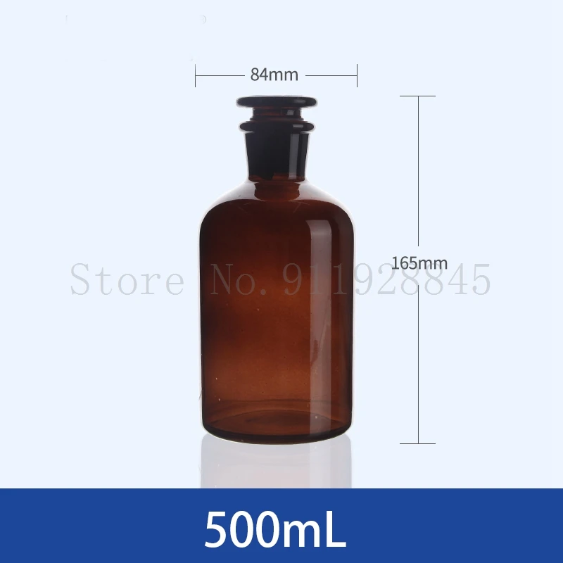 High Borosilicate Glass Brown Narrow-mouth Bottle Laboratory Transparent Large Mouth Reagent Bottle