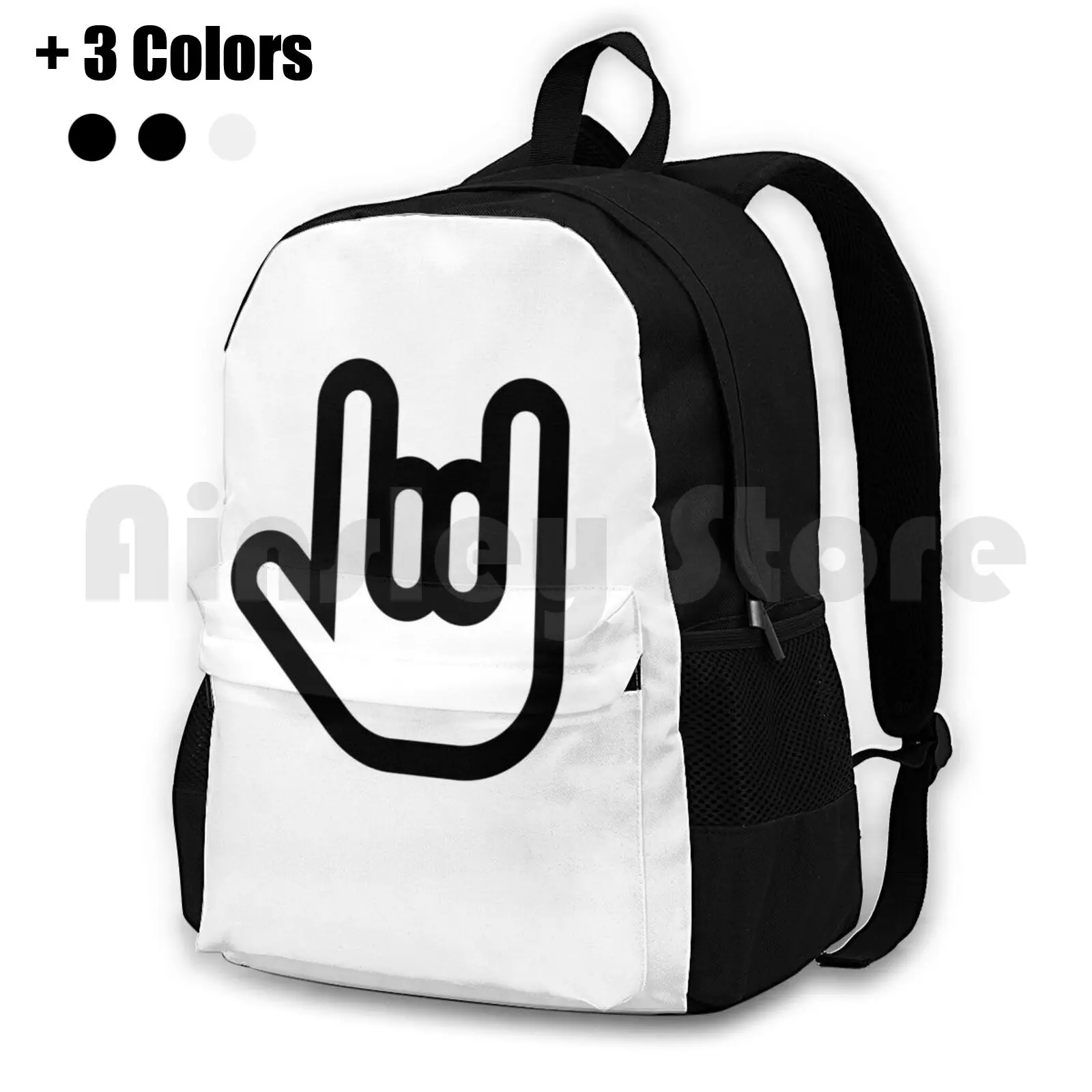 Heavy Metal Hand Symbol Outdoor Hiking Backpack Riding Climbing Sports Bag Heavy Metal Metal Metal Music A7x Avenged Sevenfold