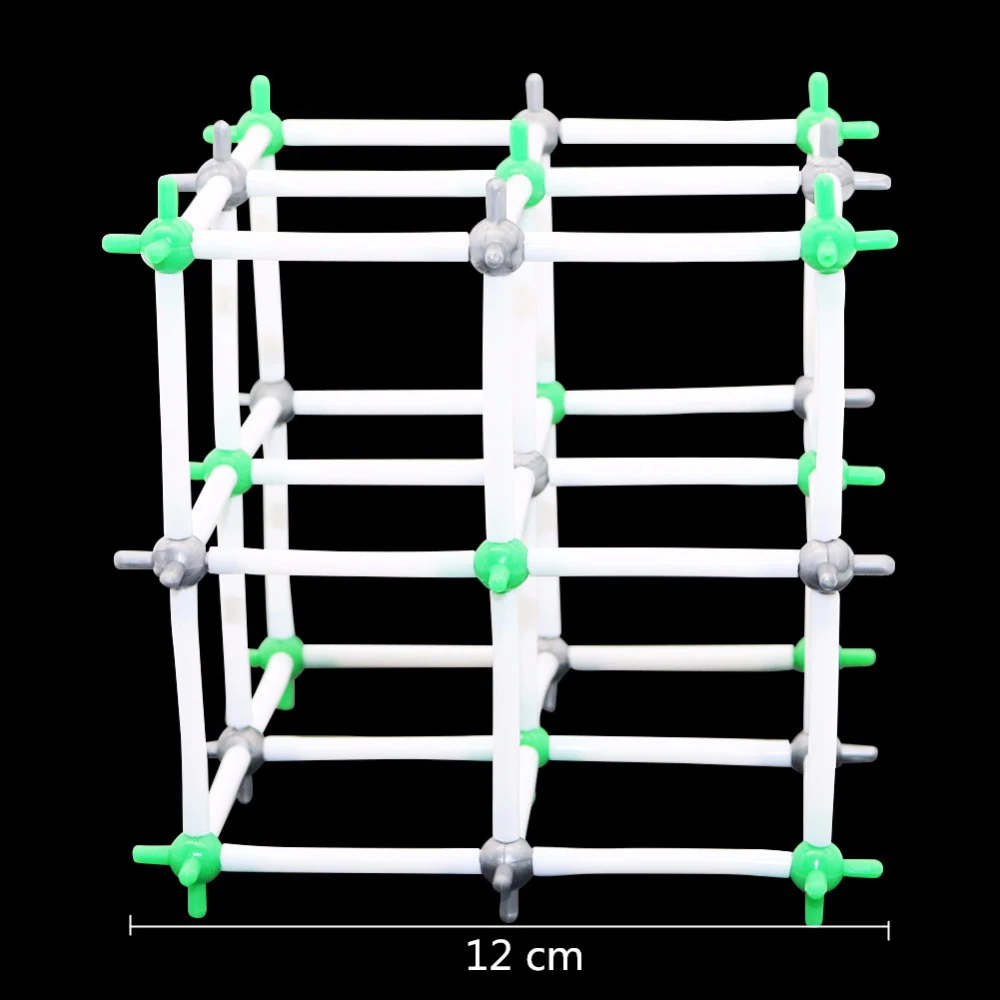 Modelo estrutural de cristal nacl, modelo de cloreto de sódio, modelos químicos, máscara interna, eletrônica, para ensino de laboratório, 1 conjunto