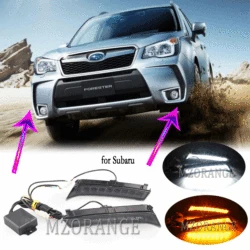 Feux de jour pour Subaru Forester, feux antibrouillard, lumière de sauna, clignotant avec fil SFP, LED DRL, 2013-2018, 2 pièces