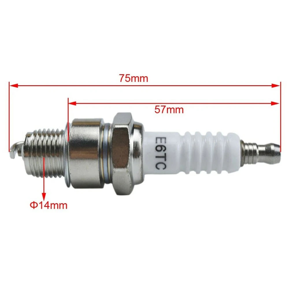 1 PCs E6tc spark plug for 4 stroke engines (gg1200, gg1300, GP40), gasoline tool candle