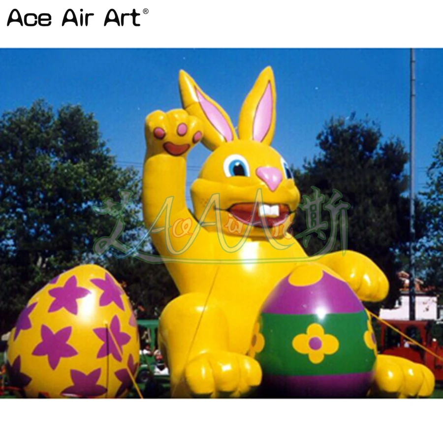 2022 Newest Easter Bunny Custom Decorations Giant Sitting Inflatable Easter Rabbit Cartoon For Easter Events And Parties