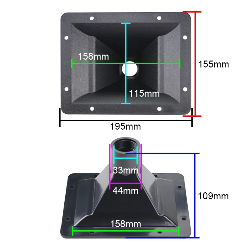 Shevchenko-シャープホーンスピーカー,195x155mm,44コアネジ,absステージktv,ツイーター用ホーンチューブ,オーディオアクセサリー,2個