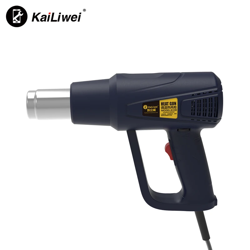 Display LCD pistola termica per la regolazione della temperatura 2000w strumento per pistola ad aria calda riscaldatore elettrico portatile dissaldatura PCB Shrink Wrapping