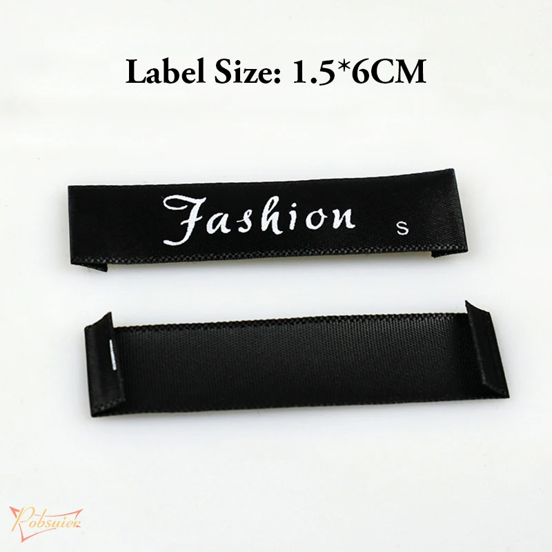 400pcs Collar Cloth Size Label General Woven Sideband Silk printed Labels FASHOIN Clothing Size Label Tag XS S M L XL 2XL 3XL