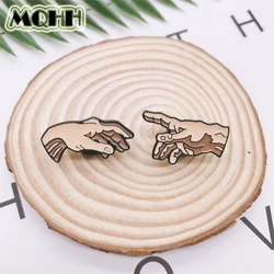 Cartoon Fun Gesture Holding Hands Fun Enamel Brooch Pin Custom Alloy Badge Clothes Bags Accessories Jewelry Gifts For Couples