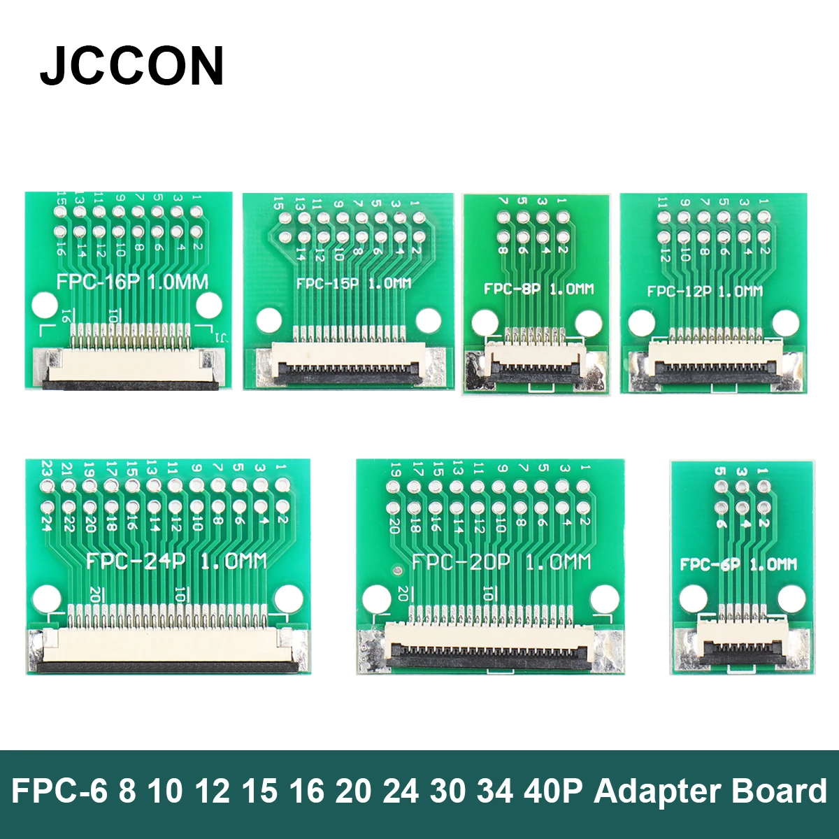 5Pcs FPC-6 8 10 12 15 16 20 24 30 34 40P Adapter Plate to 2.54mm Straight Plug Welding 1.0mm Cable PCB Adapter to 2.54 mm Pitch