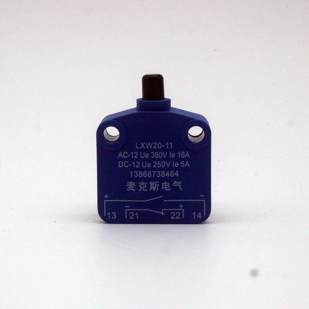 LXW20-11 Limit Switch Stroke PUSH Slug Column Micro switches Blue 1NO 1NC