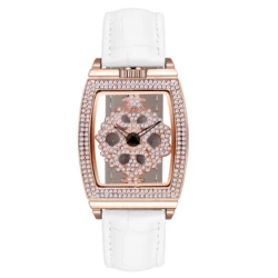 2021 Casual Women Romantic transparent Wristwatch Poker Pattern Leather Rhinestone Design Ladies Clock Simple Gfit Montre Femme